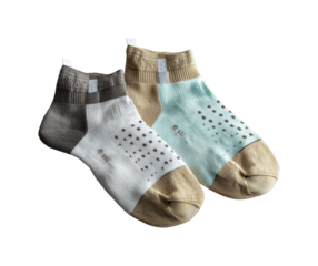 Running socks for fitness active lifestyle casual wear isolated on transparent background, png