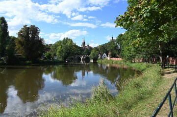 Saale, Dom und Schloss in Merseburg
