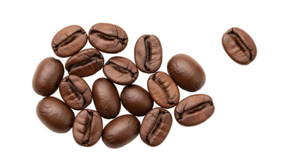 Isolated Coffee Beans Arrangement