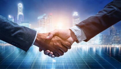 handshake background business success