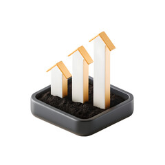 Growing House Chart isolated on a transparent background