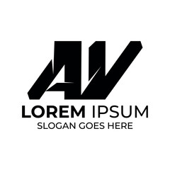 AV Sports letter logo