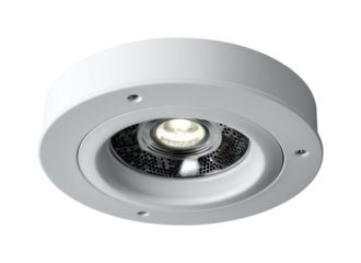 Modern recessed lighting installation home interior product bright environment isolated on transparent background, png