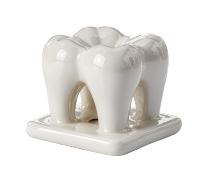 Dental model display office ceramic professional isolated on transparent background, png
