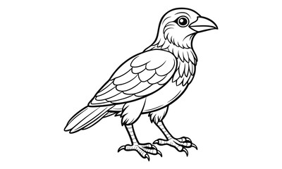 Crow t shirt design silhouette and vector line art Dark Crow Graphic for Casual, Gothic, and Urban Wear