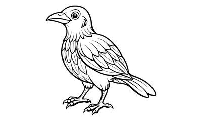 Crow t shirt design silhouette and vector line art Dark Crow Graphic for Casual, Gothic, and Urban Wear