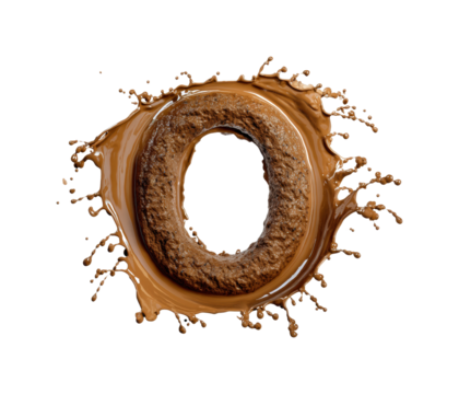 Chocolate splash featuring a ring digital design abstract
