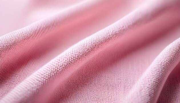 Soft pink fabric drapes elegantly, showcasing its texture and subtle color variations.