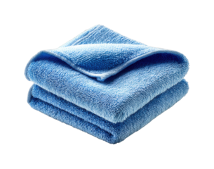 Soft blue towel folding demonstration home product