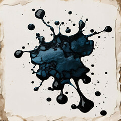 Black splatters on paper texture, isolated on transparent PNG background, for webdesign, socialmedia, greetingcards, branding, planners, sublimation, scrapbooking, photoediting, typography, education.