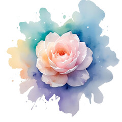 Watercolor Rose PNG. Isolated on transparent PNG background, for webdesign, socialmedia, greetingcards, branding, planners, sublimation, scrapbooking, photoediting, typography, education.