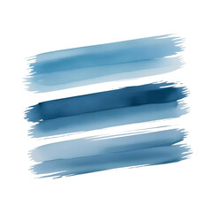 Blue brush strokes graphic. Isolated on transparent PNG background for webdesign, socialmedia, greetingcards, branding, planners, sublimation, scrapbooking, photoediting, typography, education.