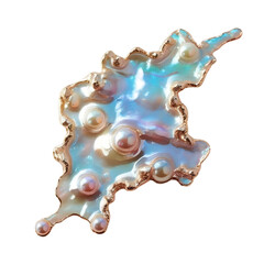 Iridescent pearl texture shines on a PNG background, ideal for webdesign, socialmedia, and branding.