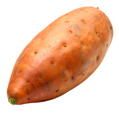 Whole sweet potato isolated on transparent background