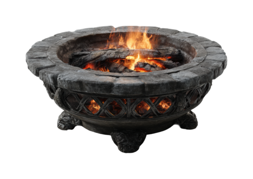 Cozy fire pit gathering patio evening warmth