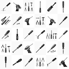 Phillips Screwdriver Vector Bundle. Set of Phillips Screwdriver Silhouette for Repair and Tool Kits