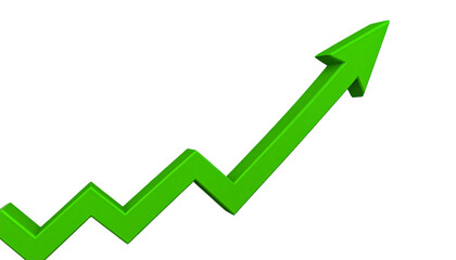 business graph with arrow