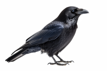 Majestic raven standing tall, a symbol of mystery and ancient wisdom