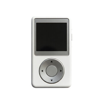 Retro white portable mp3 player