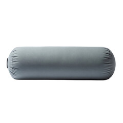 Gray bolster pillow for bed or yoga