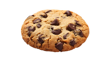 A chocolate chip cookie with a lot of chocolate chips on it
