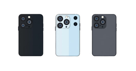 Modern smartphone mockups showcase sleek design for tech promotions