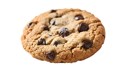 A chocolate chip cookie with a lot of chocolate chips on it
