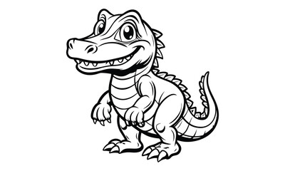 Fototapeta premium Crocodile t shirt design silhouette and vector line art Wildlife Crocodile Graphic for Casual and Trendy Apparel