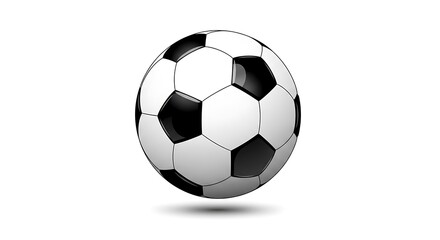 Fototapeta premium A classic black and white soccer ball isolated on a white background