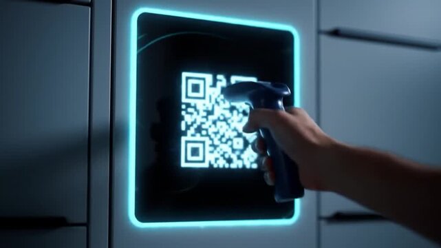 QR code disinfection station