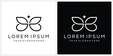 initial letter BB butterfly logo design vector template © ZRpro