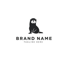 Elegant otter logo design with clean lines suitable for various business industries showcasing brand identity and simple yet memorable animal mascot
