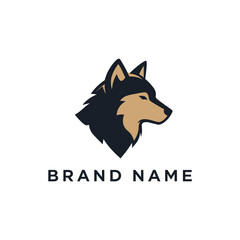 Elegant Wolf Head Logo Design for Business and Branding with Bold Colors and Minimalist Style for Modern Companies