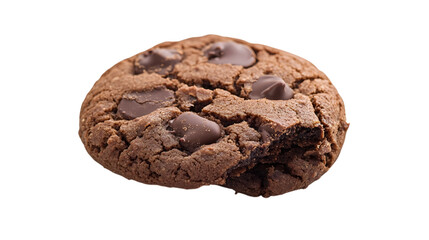 
A chocolate cookie with chocolate chips on top
