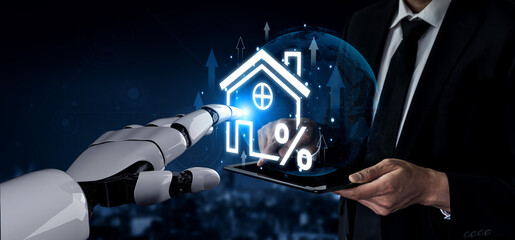 AI analyzes real estate data with smart ROI tracking, property value forecasting, and visual...