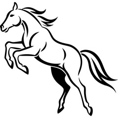 horse silhouette vector
