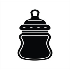 Minimal Baby Bottle Icon Vector Art