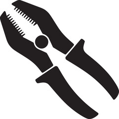 Black Silhouette of Wire Cutters