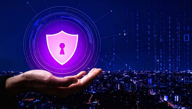 Cybersecurity Concept Touch - Powered by Adobe