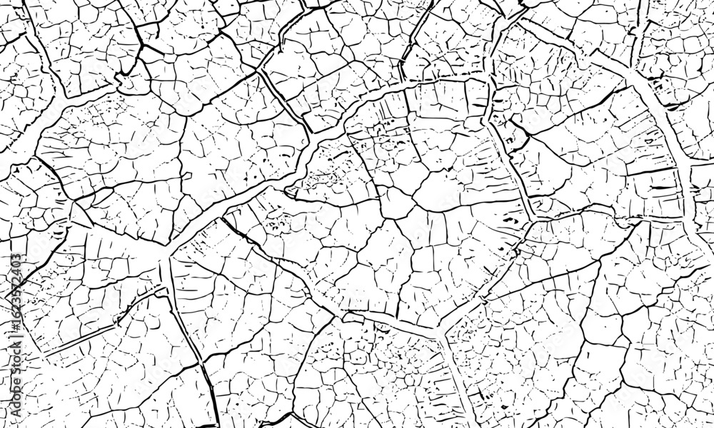 Poster cracked dry texture pattern depicting natural drought and surface deformation creating a complex and