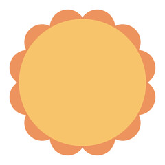 Mooncake, traditional Chinese, Cantonese food, dish isolated on transparent. Flat vector illustration. Mid Autumn Festival design element, holiday clip art, card, banner, poster