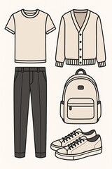 Stylish casual outfit for school or everyday activities