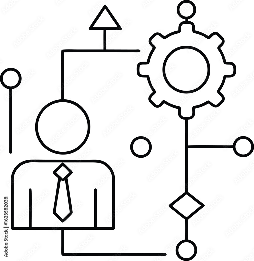 Aufkleber business process management and workflow automation icon