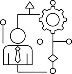 Business process management and workflow automation icon