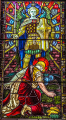 Angel Open Christ Tomb Stained Glass St Andrew Cathedral Honolulu
