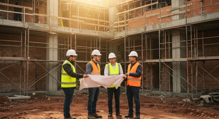 Supervisors Discuss Construction Plans Amid Building Progress and Afternoon Light