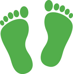 Green footprints eco friendly steps sustainability