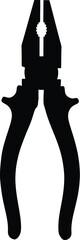 Black pliers silhouette icon