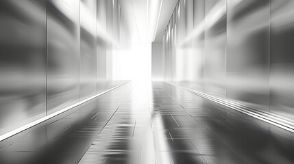 Abstract Modern Hallway Bright Light