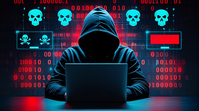 hacker in the office